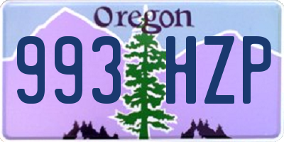 OR license plate 993HZP