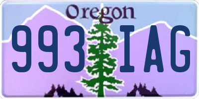 OR license plate 993IAG