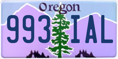 OR license plate 993IAL