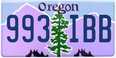 OR license plate 993IBB