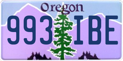 OR license plate 993IBE