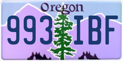 OR license plate 993IBF
