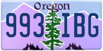 OR license plate 993IBG