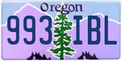 OR license plate 993IBL