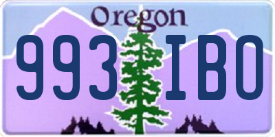 OR license plate 993IBO