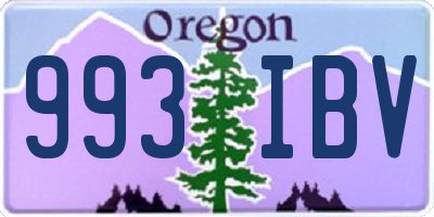 OR license plate 993IBV