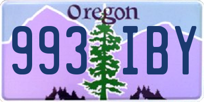 OR license plate 993IBY