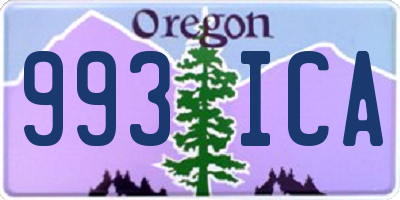 OR license plate 993ICA