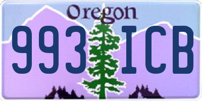 OR license plate 993ICB