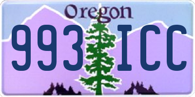 OR license plate 993ICC