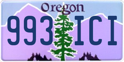 OR license plate 993ICI