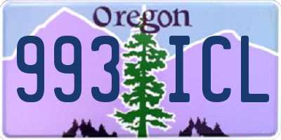 OR license plate 993ICL