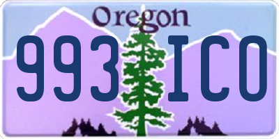 OR license plate 993ICO