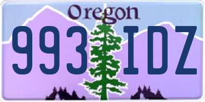 OR license plate 993IDZ