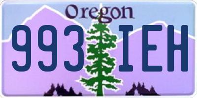 OR license plate 993IEH