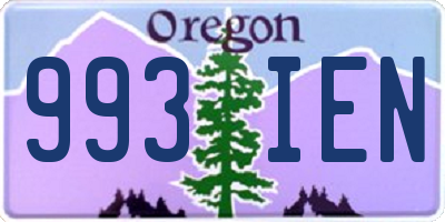 OR license plate 993IEN