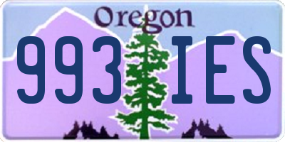 OR license plate 993IES