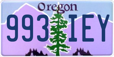 OR license plate 993IEY