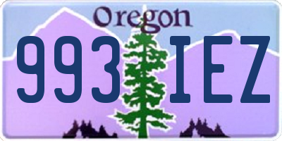 OR license plate 993IEZ