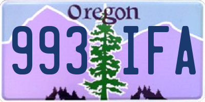 OR license plate 993IFA