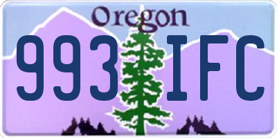 OR license plate 993IFC