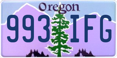 OR license plate 993IFG
