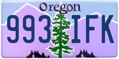 OR license plate 993IFK