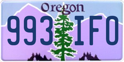 OR license plate 993IFO