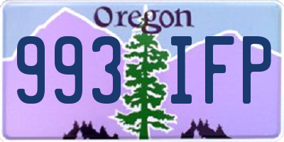 OR license plate 993IFP