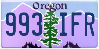 OR license plate 993IFR