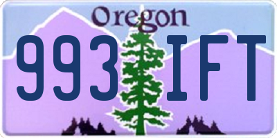 OR license plate 993IFT