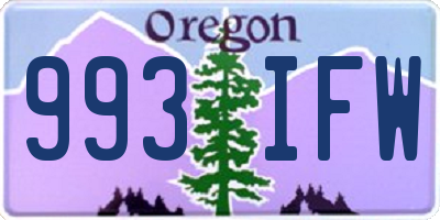 OR license plate 993IFW
