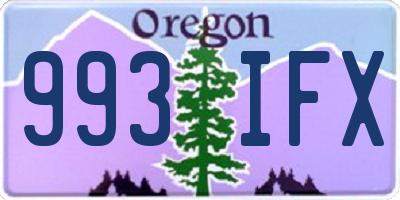 OR license plate 993IFX