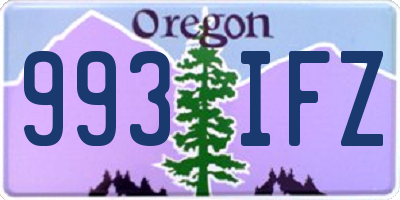 OR license plate 993IFZ