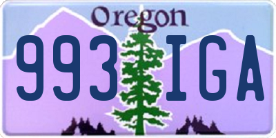 OR license plate 993IGA