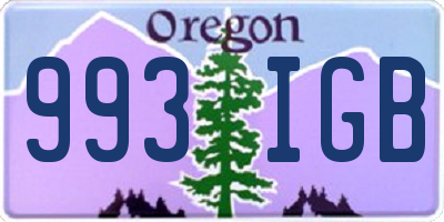 OR license plate 993IGB