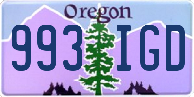 OR license plate 993IGD