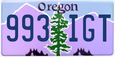 OR license plate 993IGT