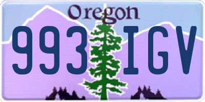 OR license plate 993IGV