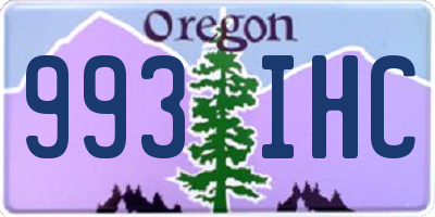 OR license plate 993IHC