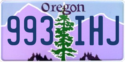 OR license plate 993IHJ