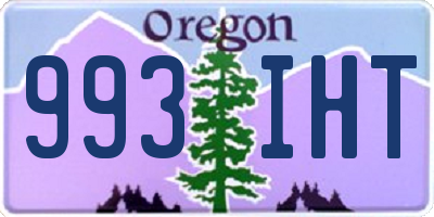 OR license plate 993IHT