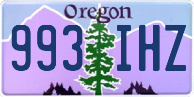 OR license plate 993IHZ