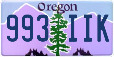 OR license plate 993IIK