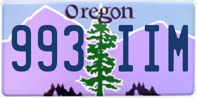 OR license plate 993IIM