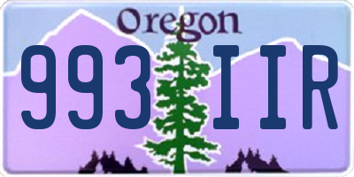 OR license plate 993IIR