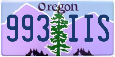 OR license plate 993IIS