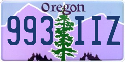 OR license plate 993IIZ