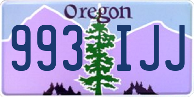 OR license plate 993IJJ