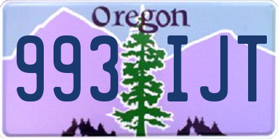 OR license plate 993IJT